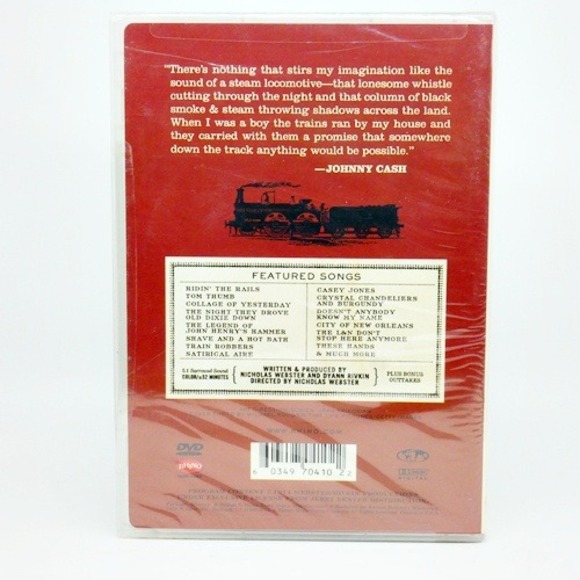 Johnny Cash Ridin The Rails DVD Nostalgic Train Story - New Sealed - Picture 2 of 2